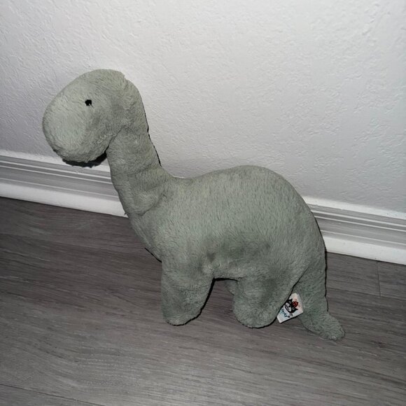 Jellycat retired Fossilly Brontosaurus Dinosaur Dino Green Plush Stuffed Animal - Picture 1 of 7